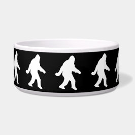 Tigela Silhueta De Asquatch Branco Para Fundo Escuro