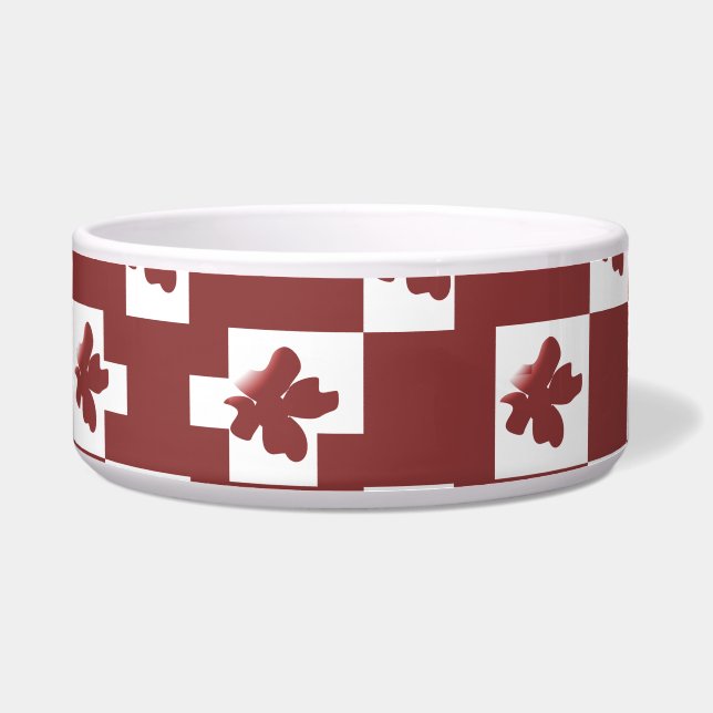 Tigela Silhueta de flores em padrão. (Frente)