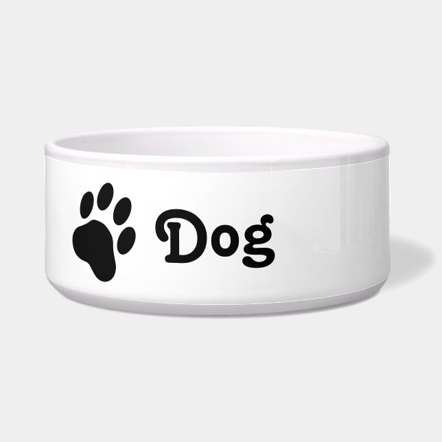 Tigela Silhueta Simples de Pata de Cachorro com Texto Cac (Frente)