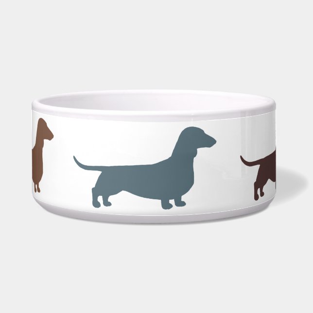 Tigela Silhuetas de Dachshund (Frente)