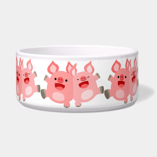 Tigela SIM! Pigl de Pet Bowl, um belo desenho animado (Esquerda)