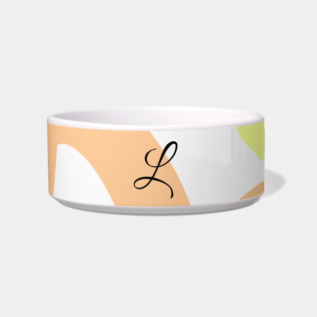 Tigela Simple orange yellow watercolor add your monogram  (Frente)
