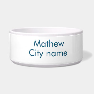 Tigela simples letra inicial monograma adicionar sua letr