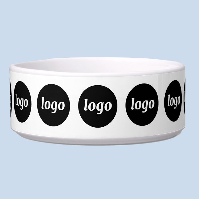 Tigela Simples Logotipo Promocional de Negócios para Anim (Simple logo business branding promotional dog water bowl)