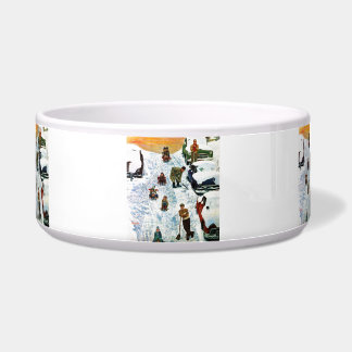 Tigela Sledding e escavar para fora