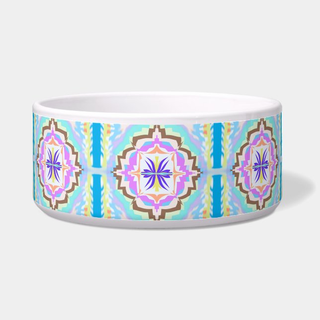 Tigela Sonho Pastel Boho Geométrico Kaleidoscópio (Frente)