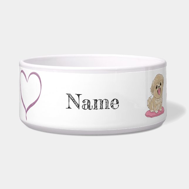 Tigela Spaniel Dog heart  (Frente)