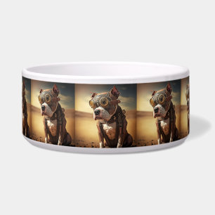 Tigela Staffordshire Bull Terrier Steampunk