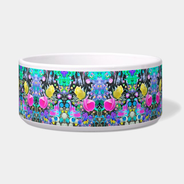 Tigela Stargazer Lily, Rosa e Colagem de Hibiscus Rosa (Direita)