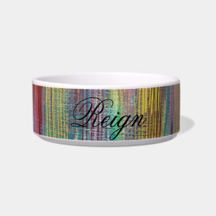 Tigela "Stripe Design" do Porcelain Dog Bowl