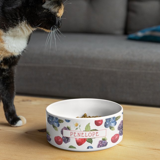 Tigela Summery Sweet Berry Pattern | Monograma (Criador carregado)