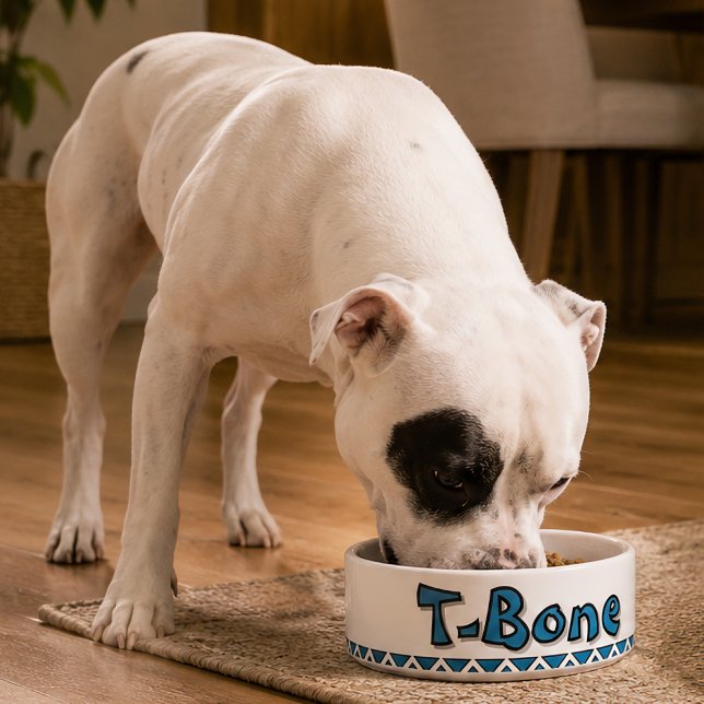 TIGELA "T-BONE" PERSONALIZE 25 OZ.  CERÂMICA PARA PET  (Criador carregado)