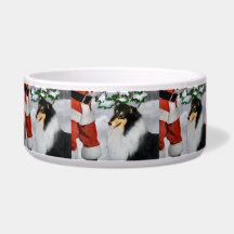 Taça de Cachorro de Natal de Tricolor Collie
