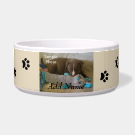 Tigela Tan Paw Imprime Personalizado Adicionar Bolinhos d