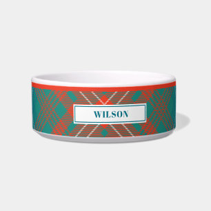 Tigela Tartan Personalizado Clan Wilson - Xadrez Bowl