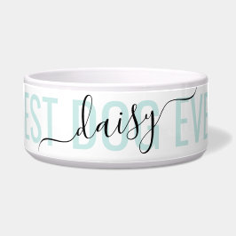 Tigela Teal Personalizado Moderno, Melhor Script Chic Nun