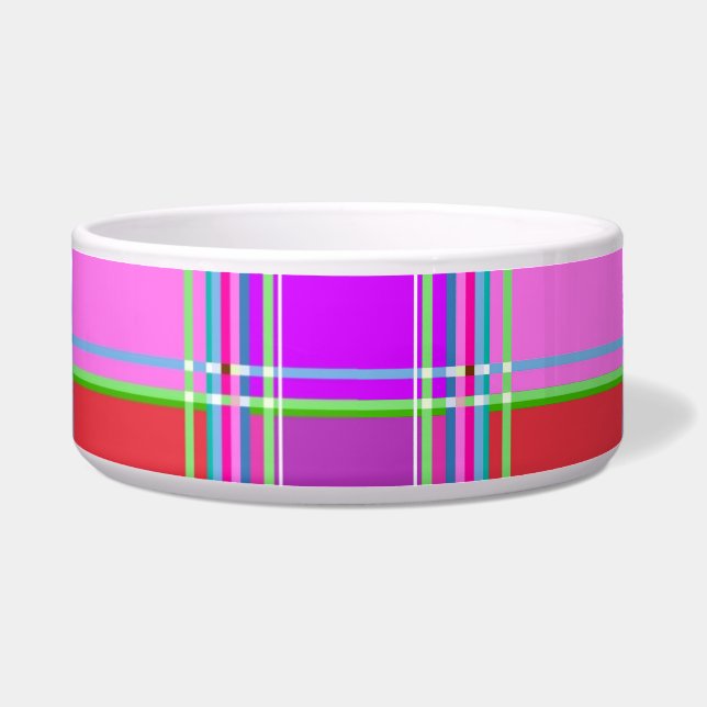 Tigela Tecido Xadrez Rosa Padrão Cloth Madras (Frente)