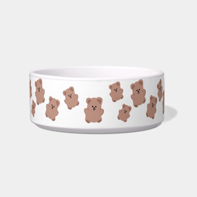 Tigela Teddy Bear Pet Comida Bowl (Frente)