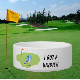 Tigela Tema de Golfe Personalizado Golfe Birdie