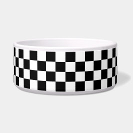 Tigela Teste padrão preto e branco da verificação