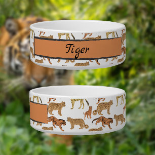 Tigela Teste padrão selvagem dos gatos