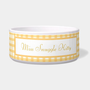 Tigela Teste padrão verificado amarelo