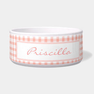 Tigela Teste padrão verificado rosa