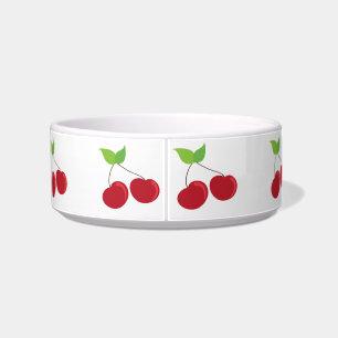 Tigela Teste padrão vermelho da cereja