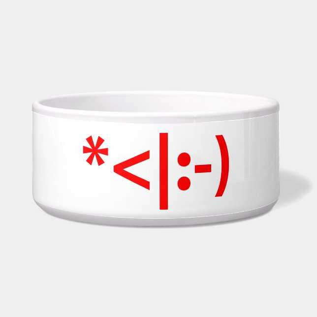 Tigela Texto do Elf Emoticon Xmas ASCII (Frente)