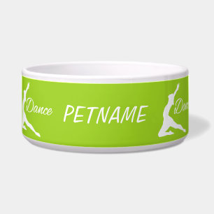 Tigela Texto personalizado DANCE e taças coloridas para a