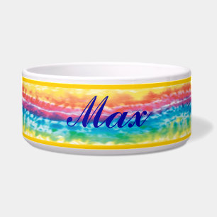 Tigela Tie Dye Pet Bowl Personalizado