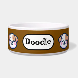 Tigela "Tigela Personalizada Kawaii para Cachorro com Pla