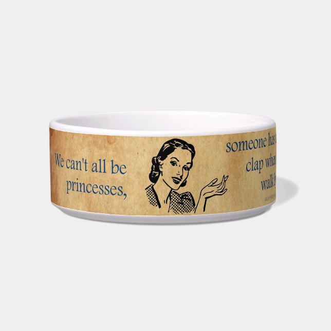 Tigela Tinta de 50 engraçada da Princesa SlipperyJoe (Esquerda)