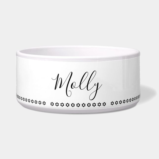 Tigela Tiny Stars Personalizada Pet Comida Bowl - HAMbWG (Frente)