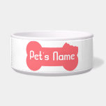 Tigela Toalha de cão Personalizado, Mastigado, Rosa 5<br><div class="desc">Osso rosa mastigado gráfico com letras brancas engraçadas e personalizáveis na tigela de cachorro. Você pode facilmente alterar o texto (cor,  fonte e posição) clicando no botão personalizar. Produtos semelhantes: cama de cão,  roupa de cão...  Não se esqueça da coleção inteira.</div>
