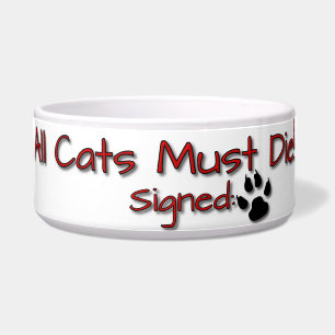 Tigela Todos os gatos devem morrer!
