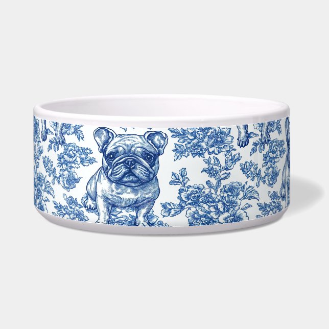 Tigela Toile Blue - Buldogue francês (Direita)