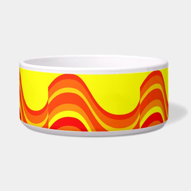 Tigela Toque vermelho e boliche amarelo (Frente)