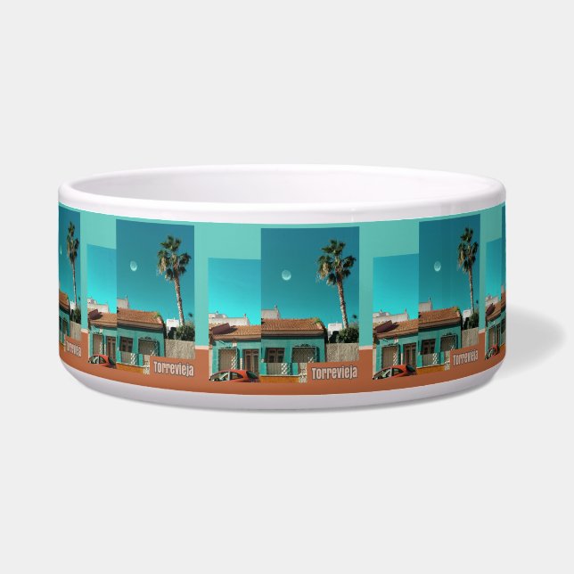 Tigela Torrevieja em Laranja e Turquesa (Frente)