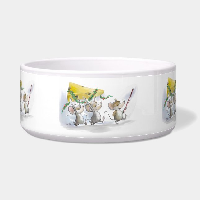 Tigela Trazendo A Bolinha De Queijo De Natal (Frente)