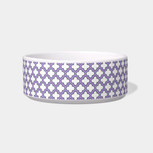 Tigela Trellis branca e roxa, lete, quatrefoil