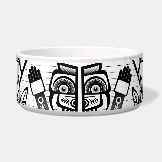 Tigela Tribal Nativo abstrato (Frente)