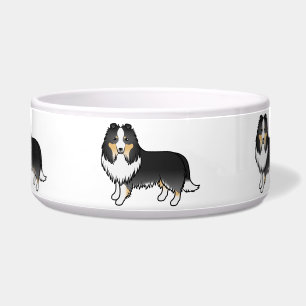 Tigela Tricolor Shetland Sheepdog Sheltie Cães