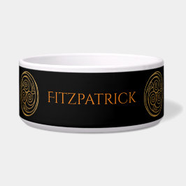 Tigela Triple Celtic Knot Swirl Mandala Cerâmica Pet Bowl