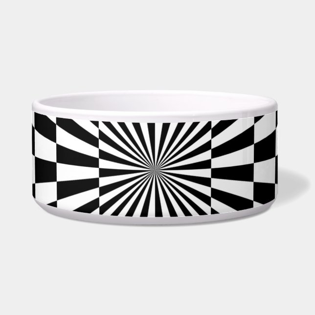 Tigela túnel de chessboard com ilusão óptica (Frente)