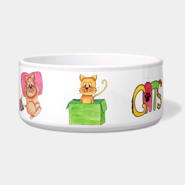 Tigela Um dia bonito em um gato de vida (Direita)