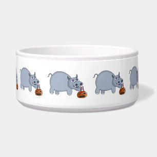 Tigela Um Hippo com um Saco de Abóbora