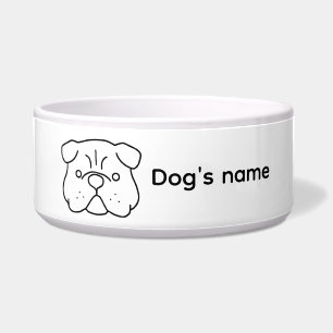 Tigela Um simples design de cachorro fofo personalizável