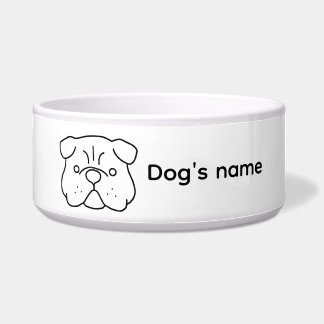 Tigela Um simples design de cachorro fofo personalizável