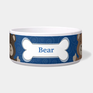 Tigela Urso bonito bacia personalizada da comida de cão